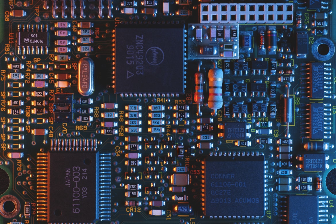 Circuit board up close